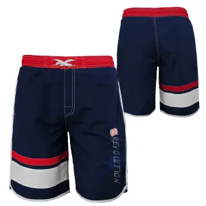 Outerstuff MLS Youth New England Revolution Color Block Swim Trunks