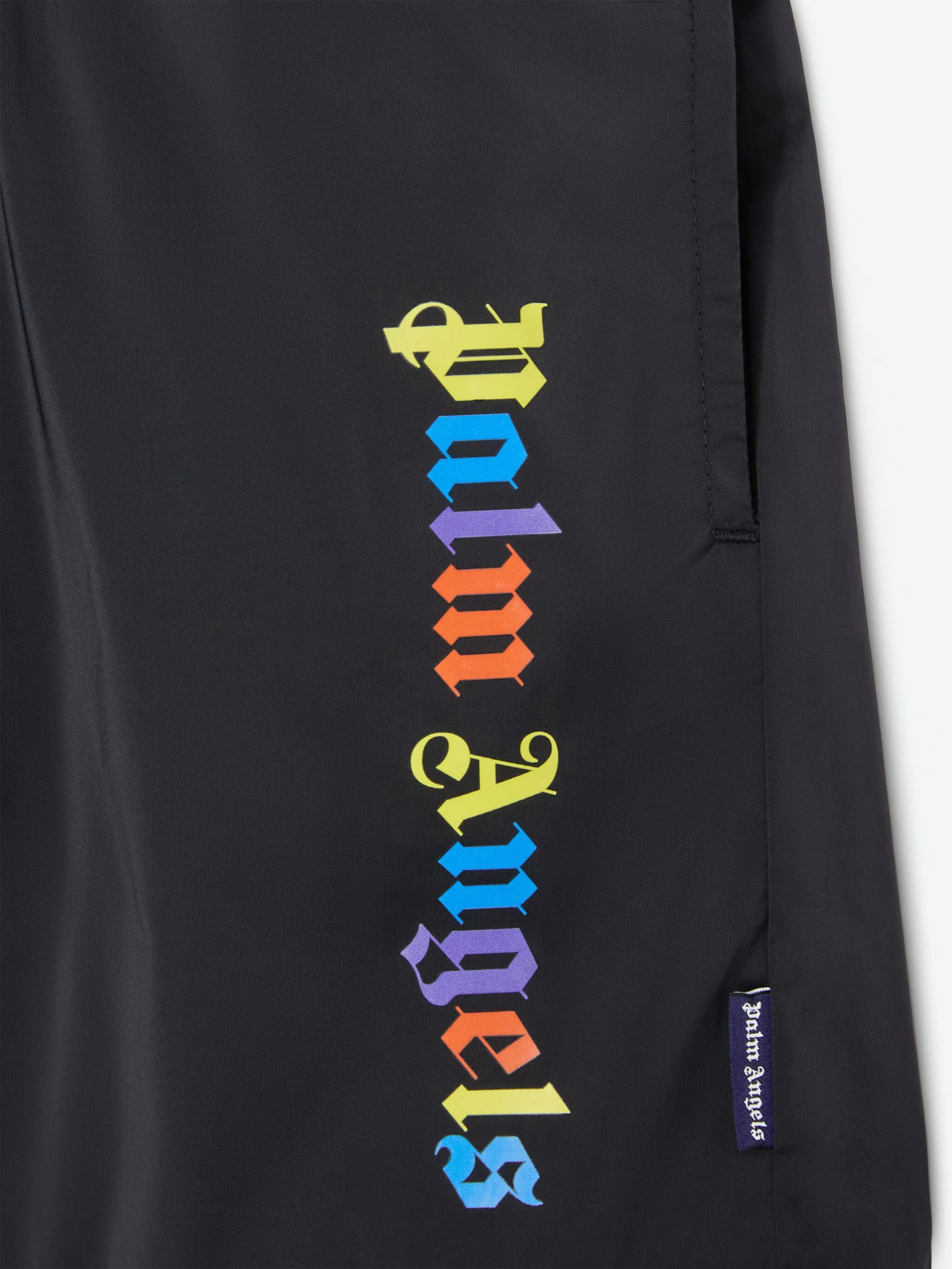 Palm Angels Boys Overlogo Swim Shorts in Black