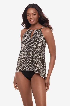 Peephole Tankini Top in Topkapi