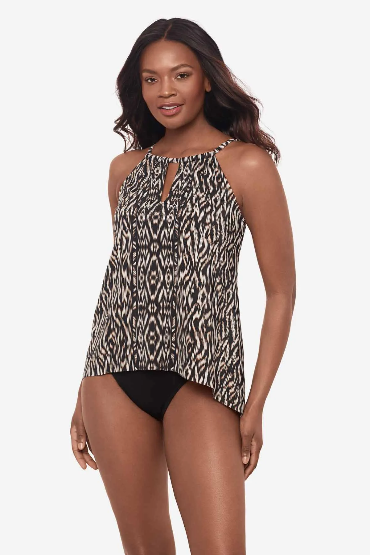 Peephole Tankini Top in Topkapi