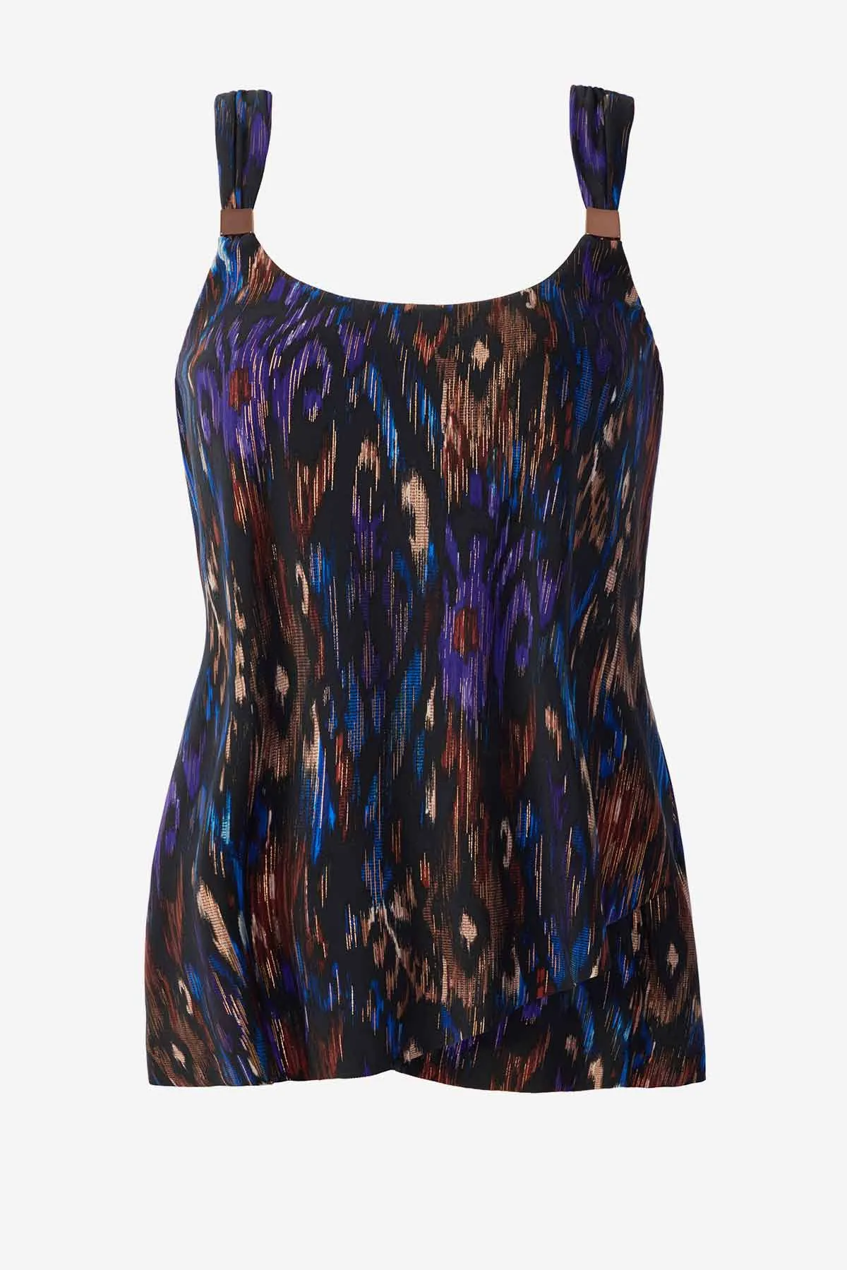Plus Size Dazzle Tankini Top in Tapiz