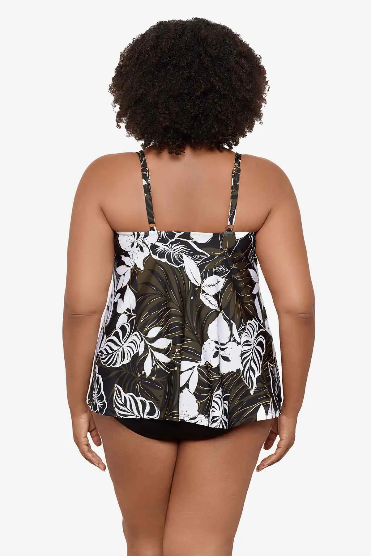 Plus Size Love Knot Tankini Top in Elle Dorado