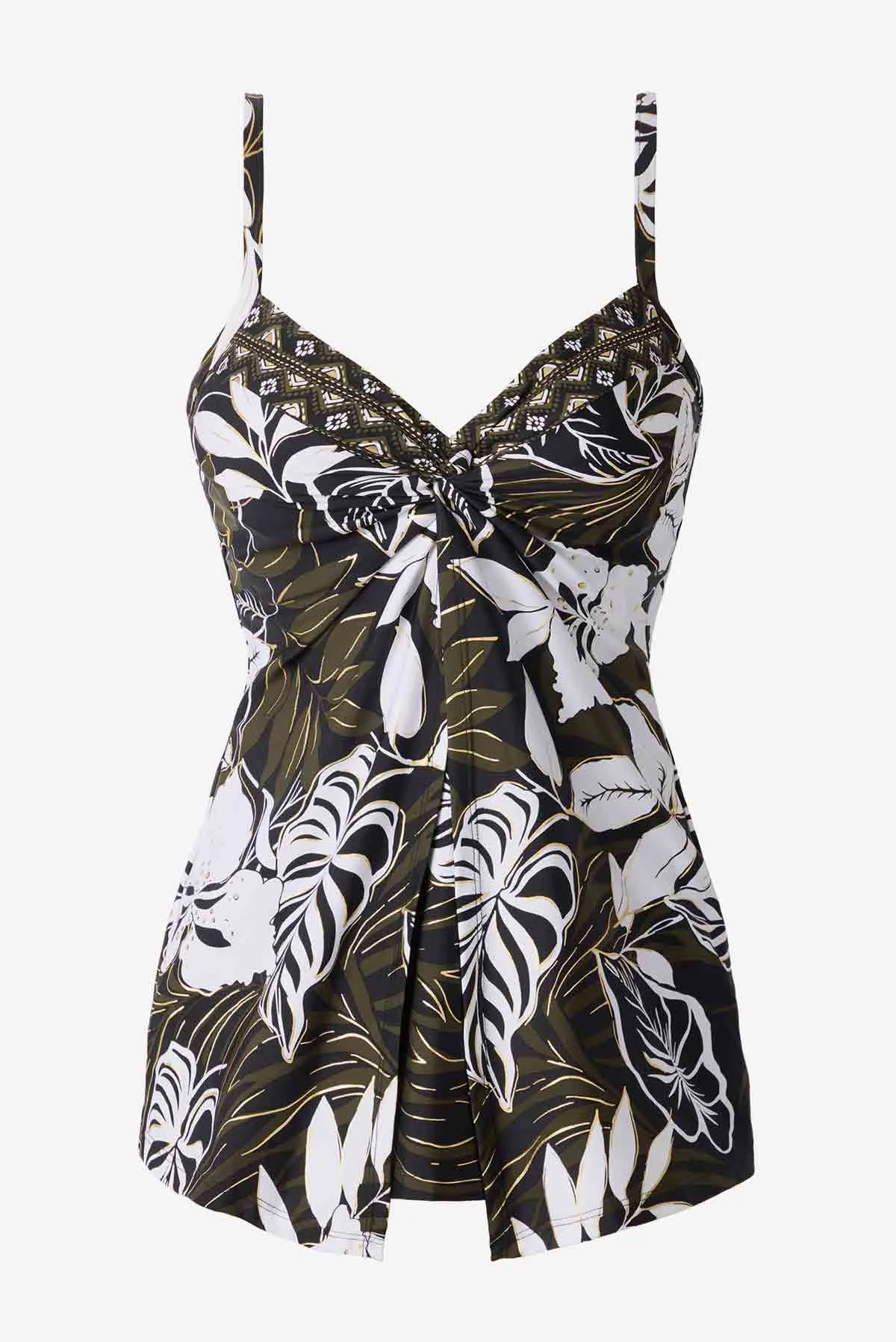 Plus Size Love Knot Tankini Top in Elle Dorado