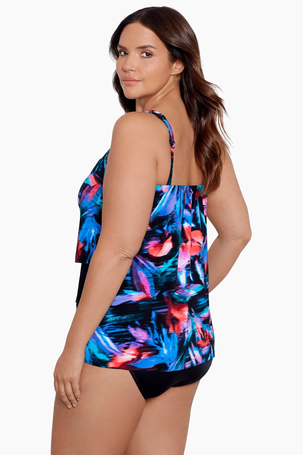 Plus Size Mirage Tankini Top in Fuego Floral