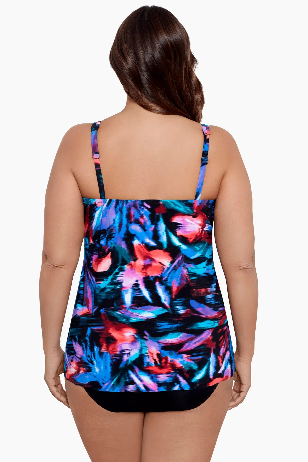 Plus Size Mirage Tankini Top in Fuego Floral