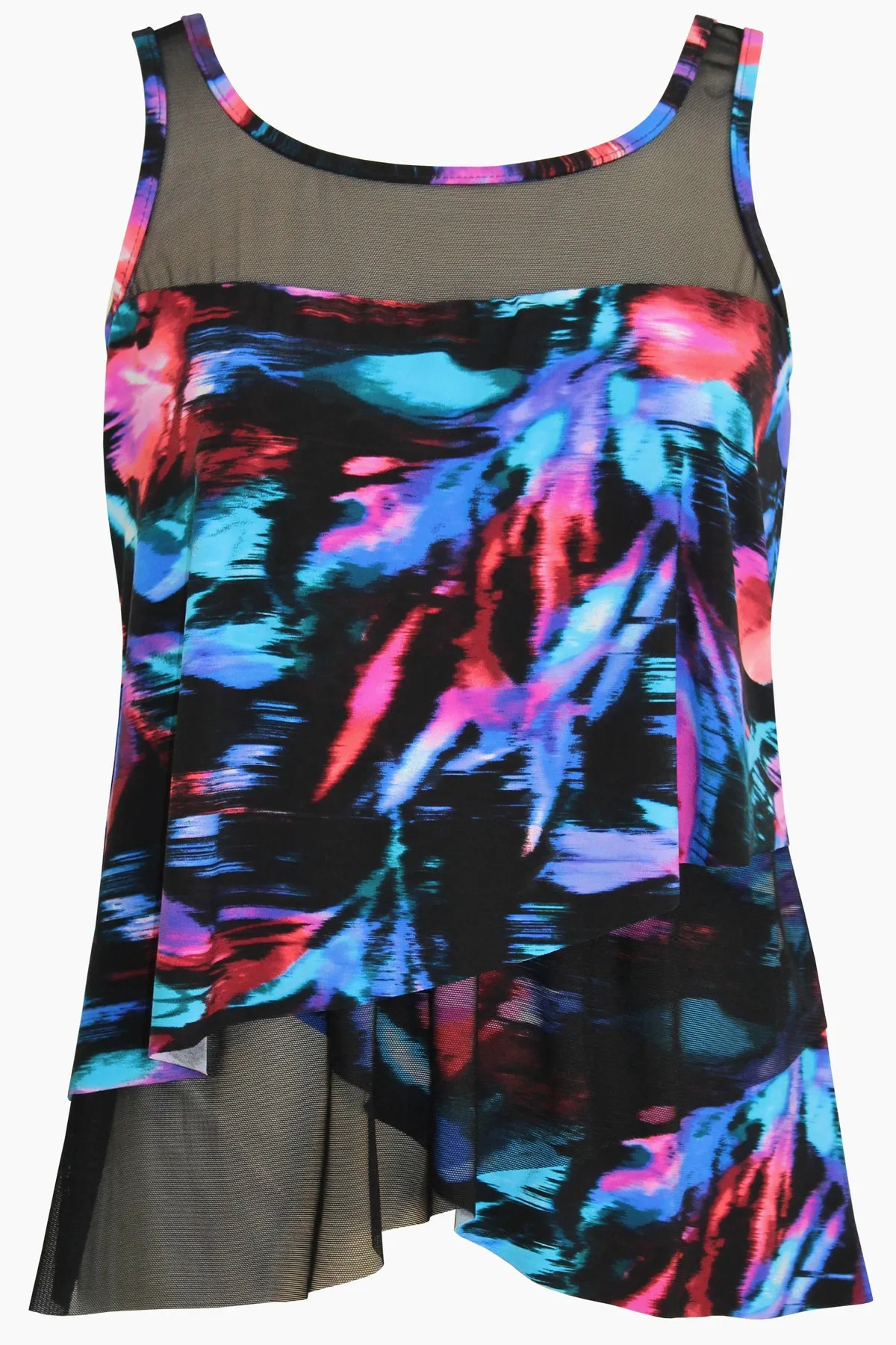 Plus Size Mirage Tankini Top in Fuego Floral