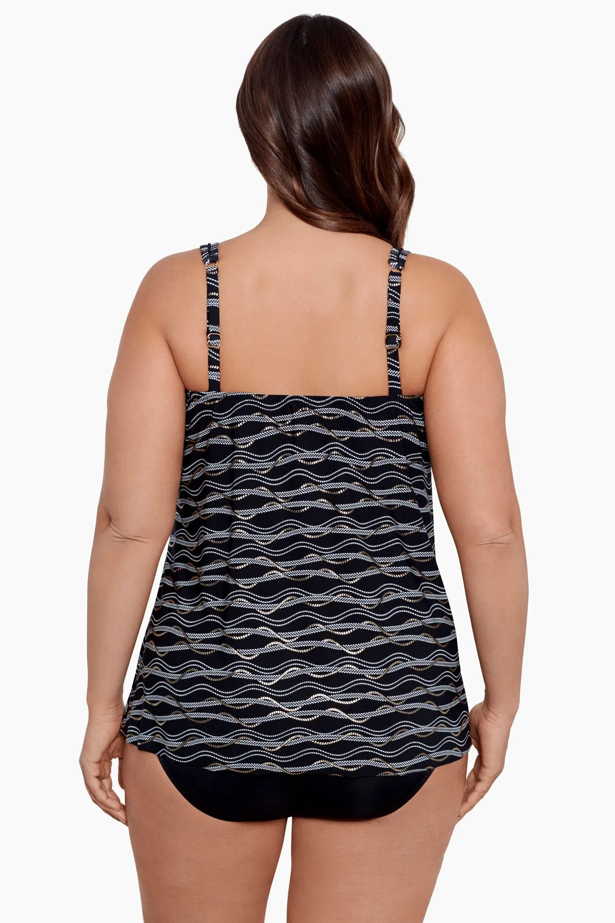 Plus Size Mirage Tankini Top in Linked In