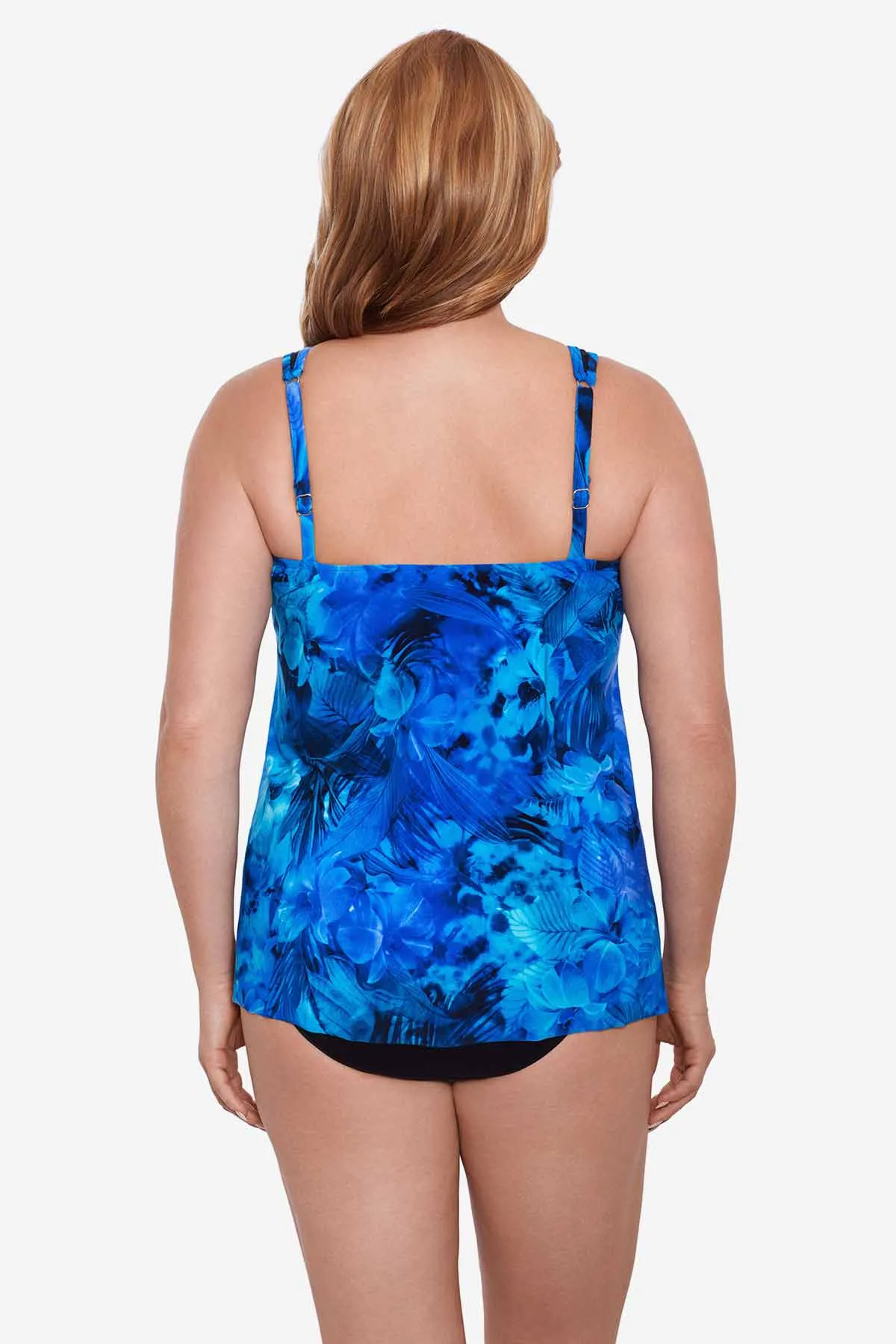 Plus Size Mirage Tankini Top in Sous Marine