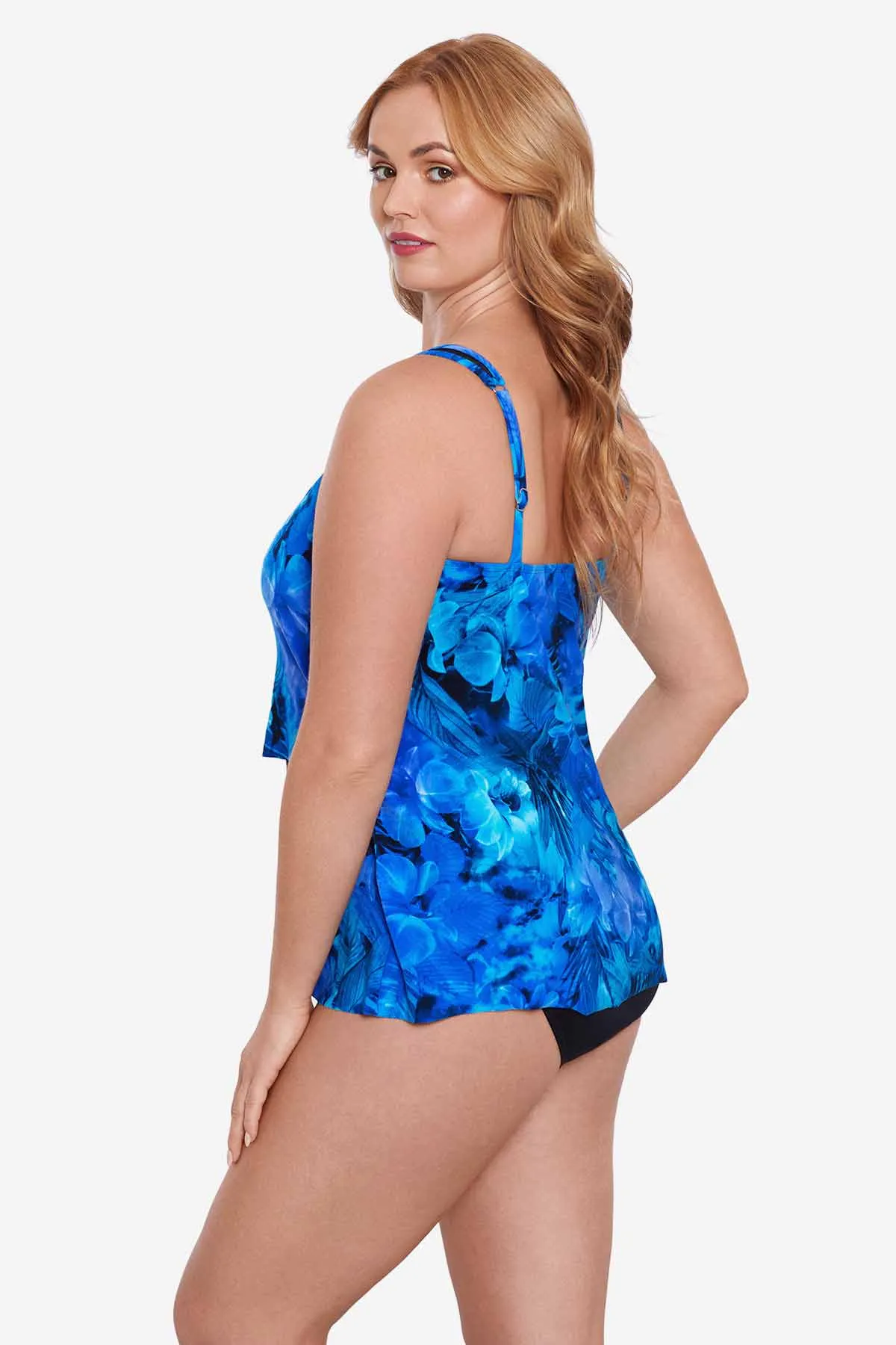 Plus Size Mirage Tankini Top in Sous Marine