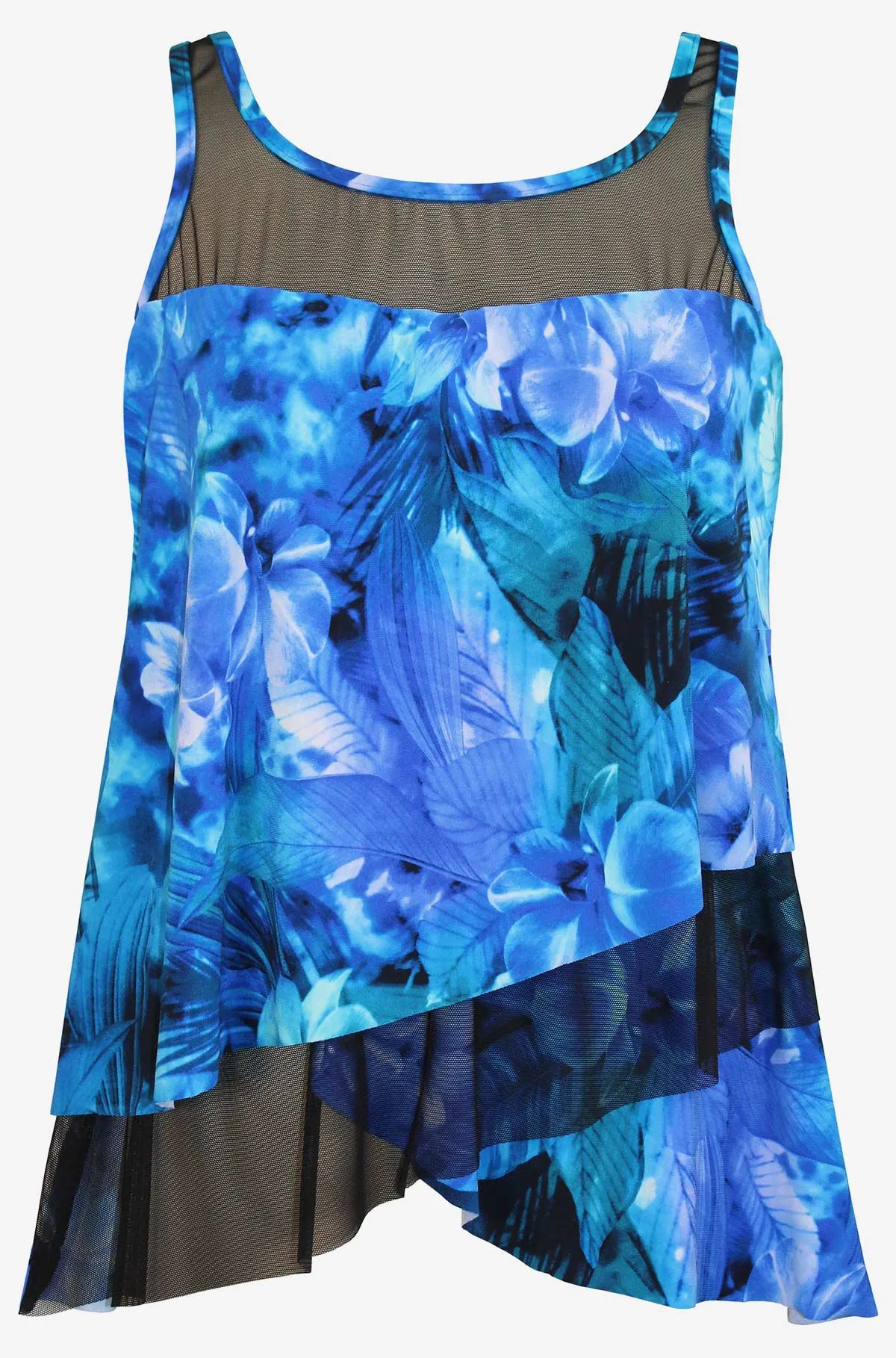 Plus Size Mirage Tankini Top in Sous Marine