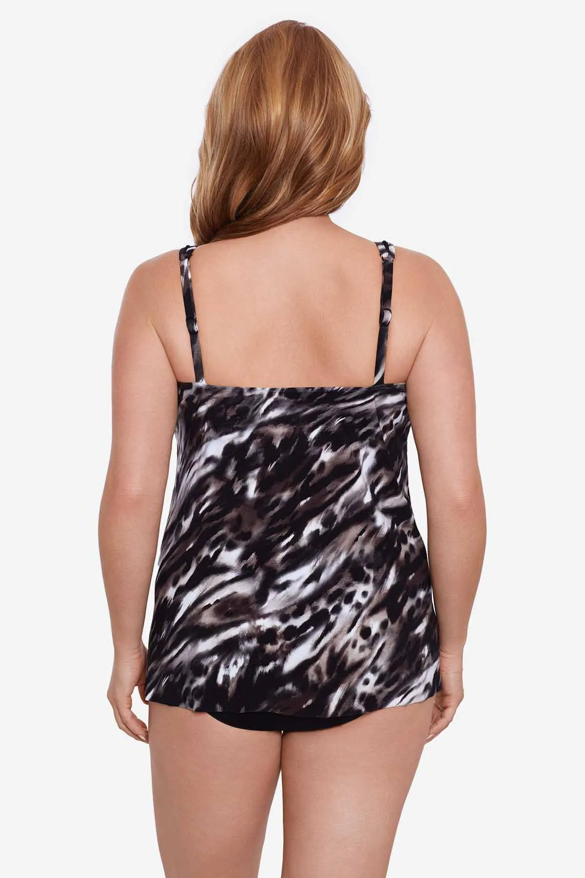 Plus Size Mirage Tankini Top in Tempest