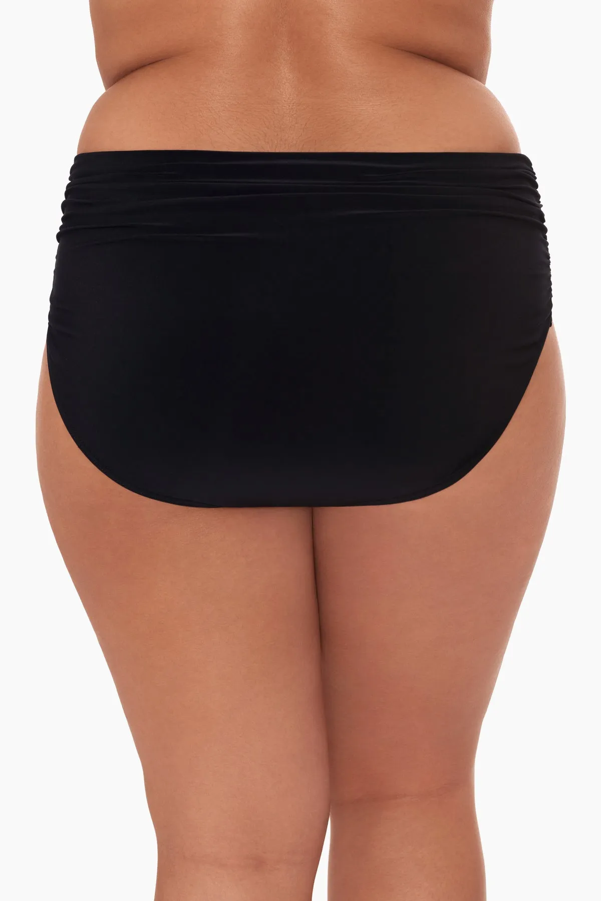 Plus Size Shirred Jersey Swim Bottom