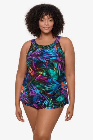 Plus Size Ursula Tankini Top in Palma Paradiso