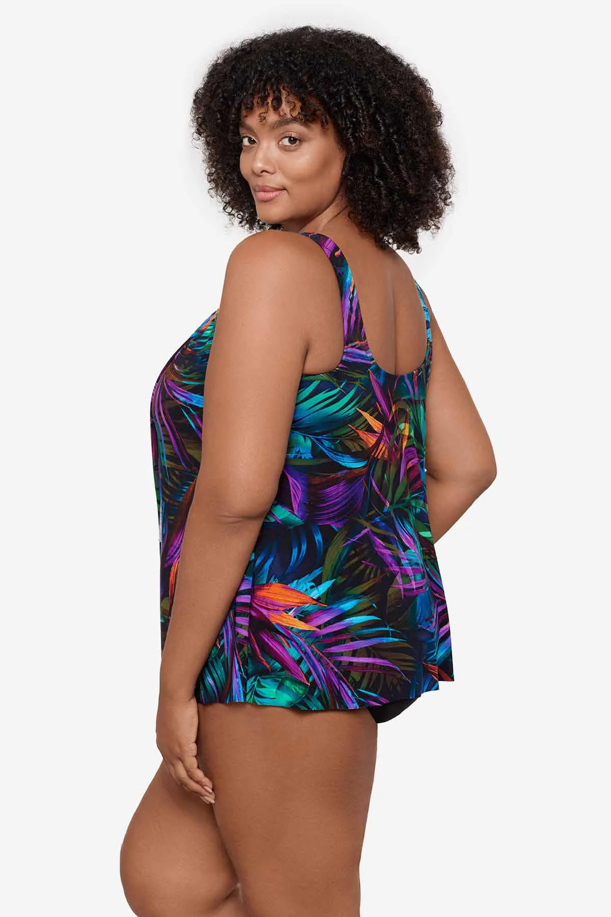 Plus Size Ursula Tankini Top in Palma Paradiso