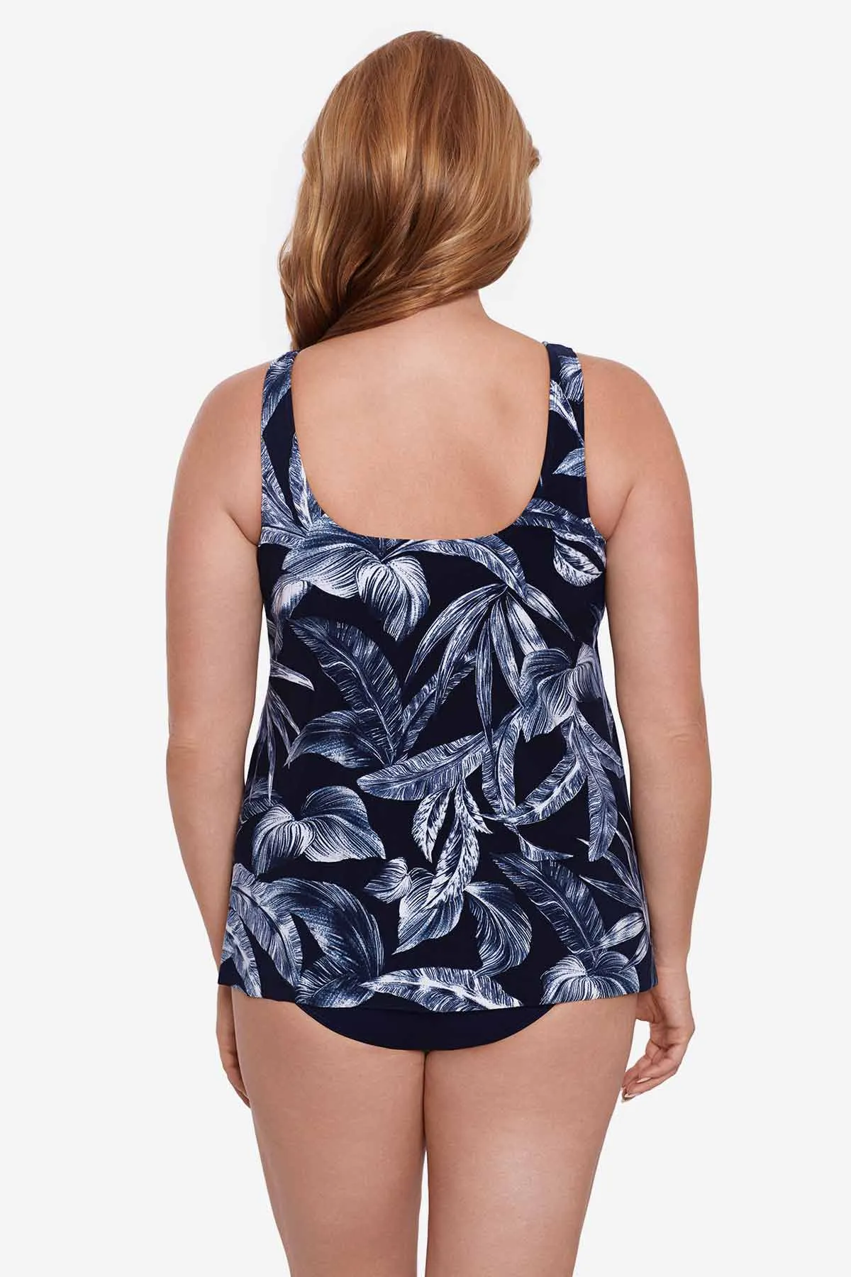 Plus Size Ursula Tankini Top in Tropica Toile