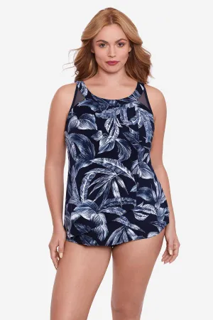 Plus Size Ursula Tankini Top in Tropica Toile