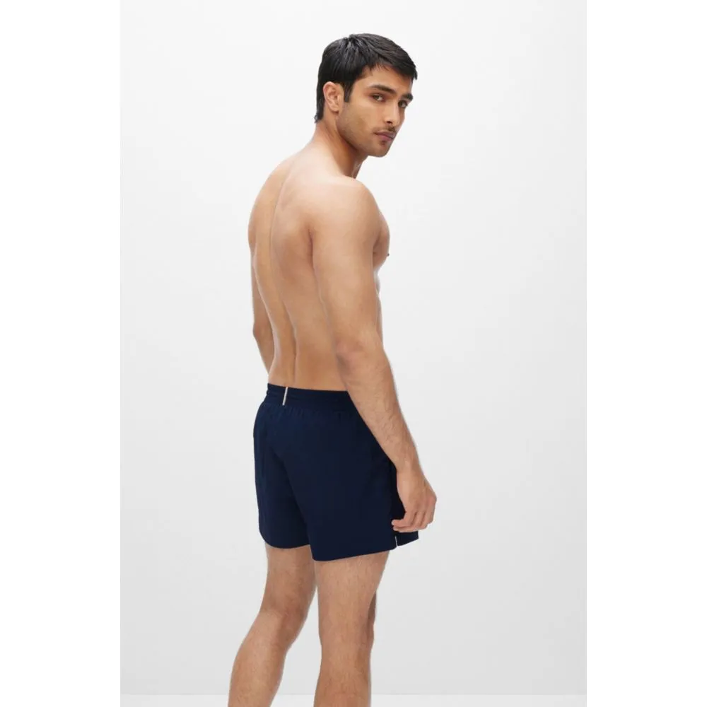 Quick-drying swim shorts with outline logo