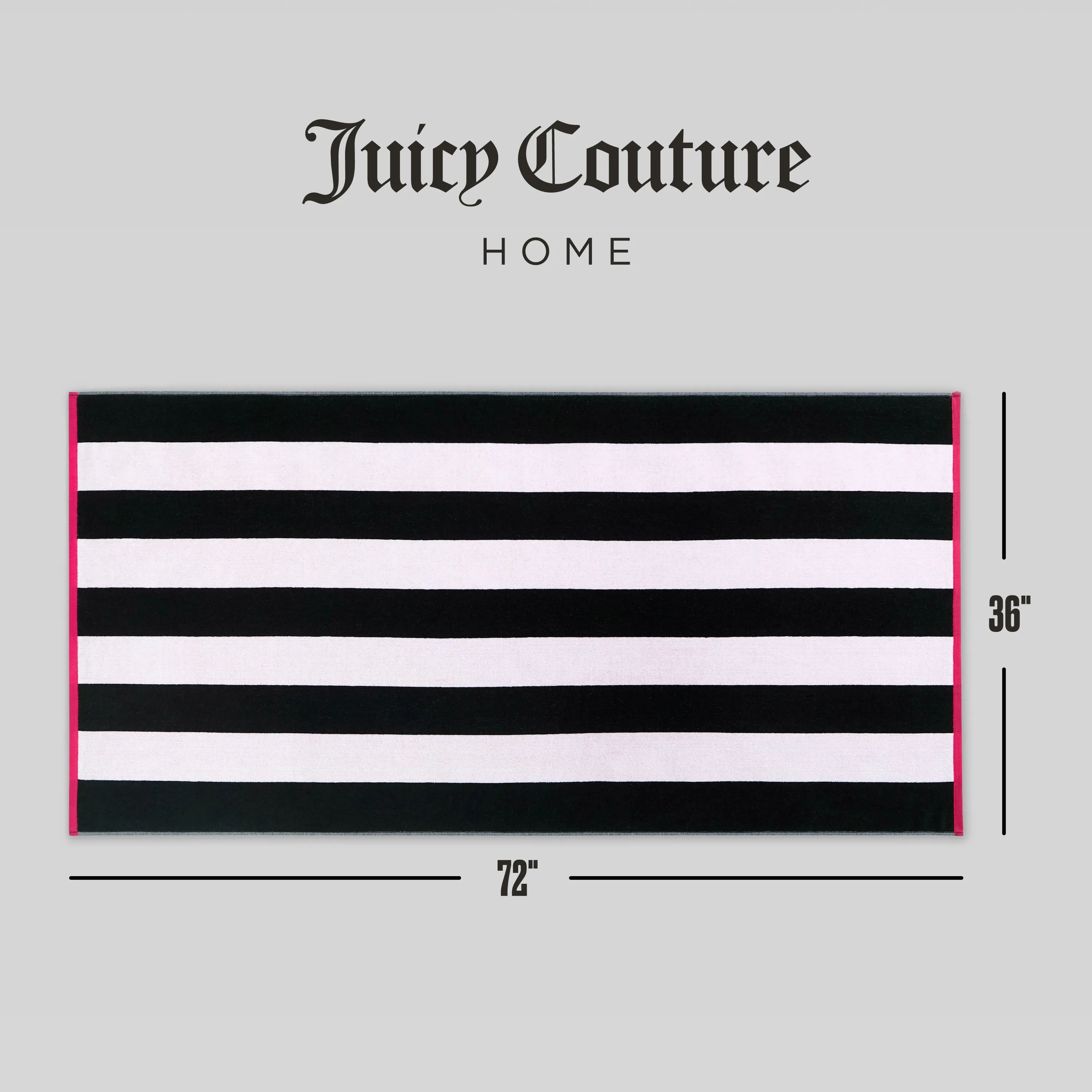 Reversible Cabana Cotton Beach Towel Juicy Couture