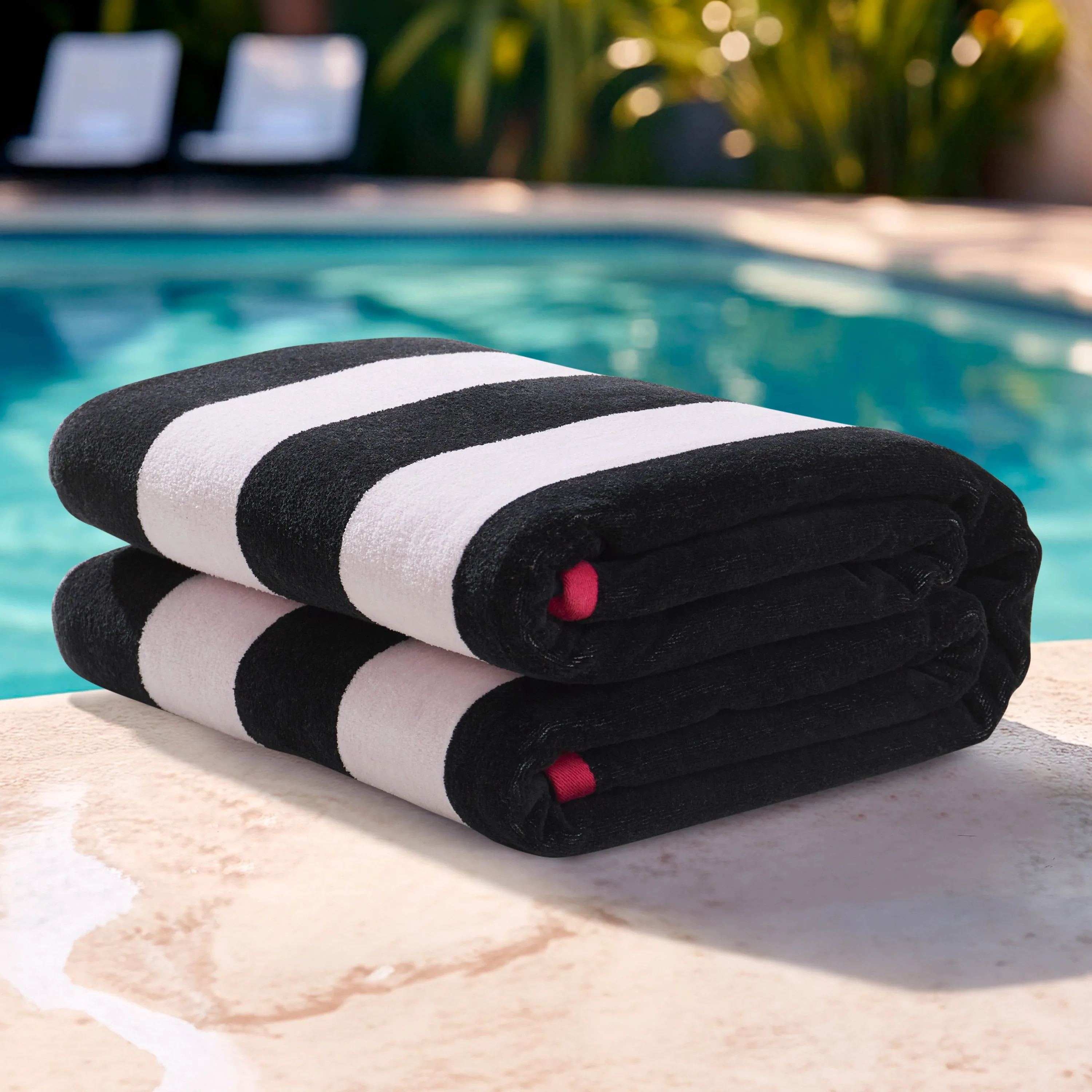 Reversible Cabana Cotton Beach Towel Juicy Couture