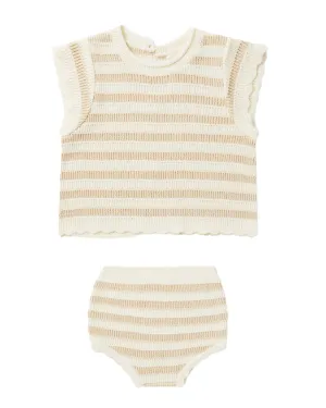 Rylee   Cru Collective Scallop Knit Baby Set