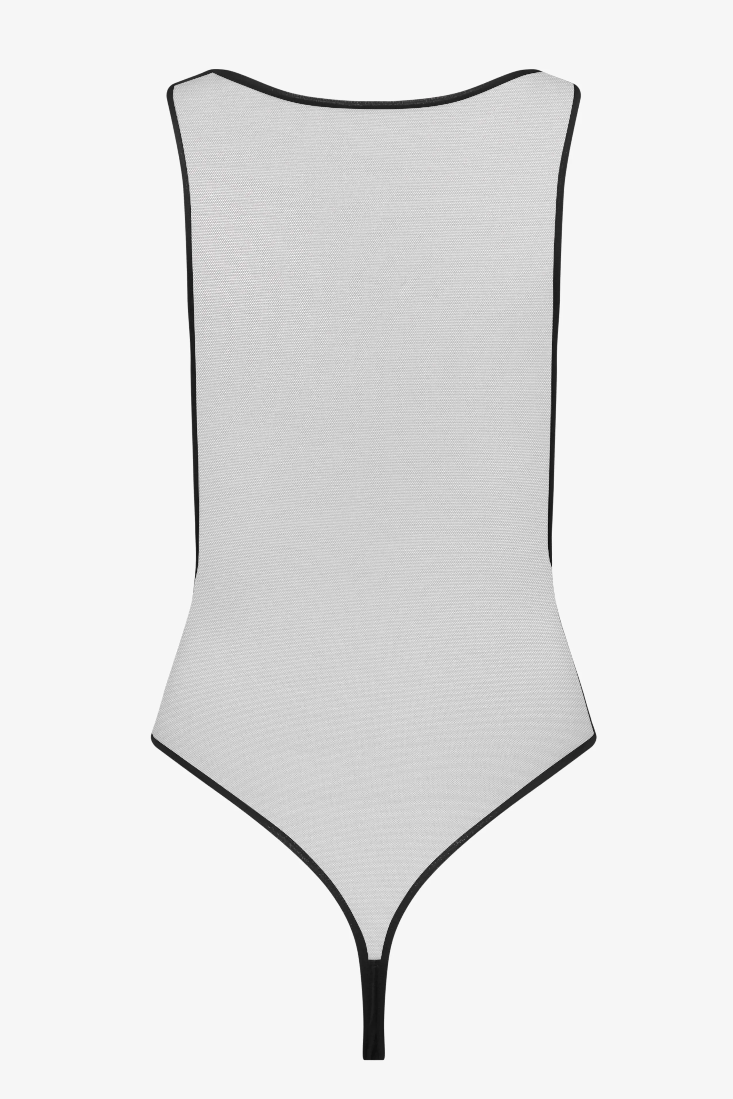 Sheer V-neck one-piece swimsuit - Minuit Maison Close