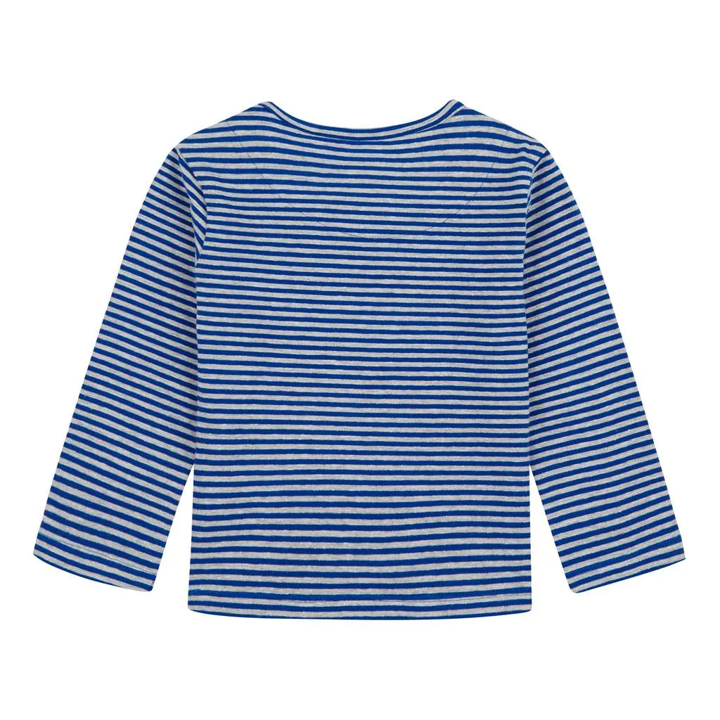 Tip Striped Blue T-Shirt