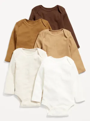Unisex Long-Sleeve Bodysuit 5-Pack for Baby Old-Navy