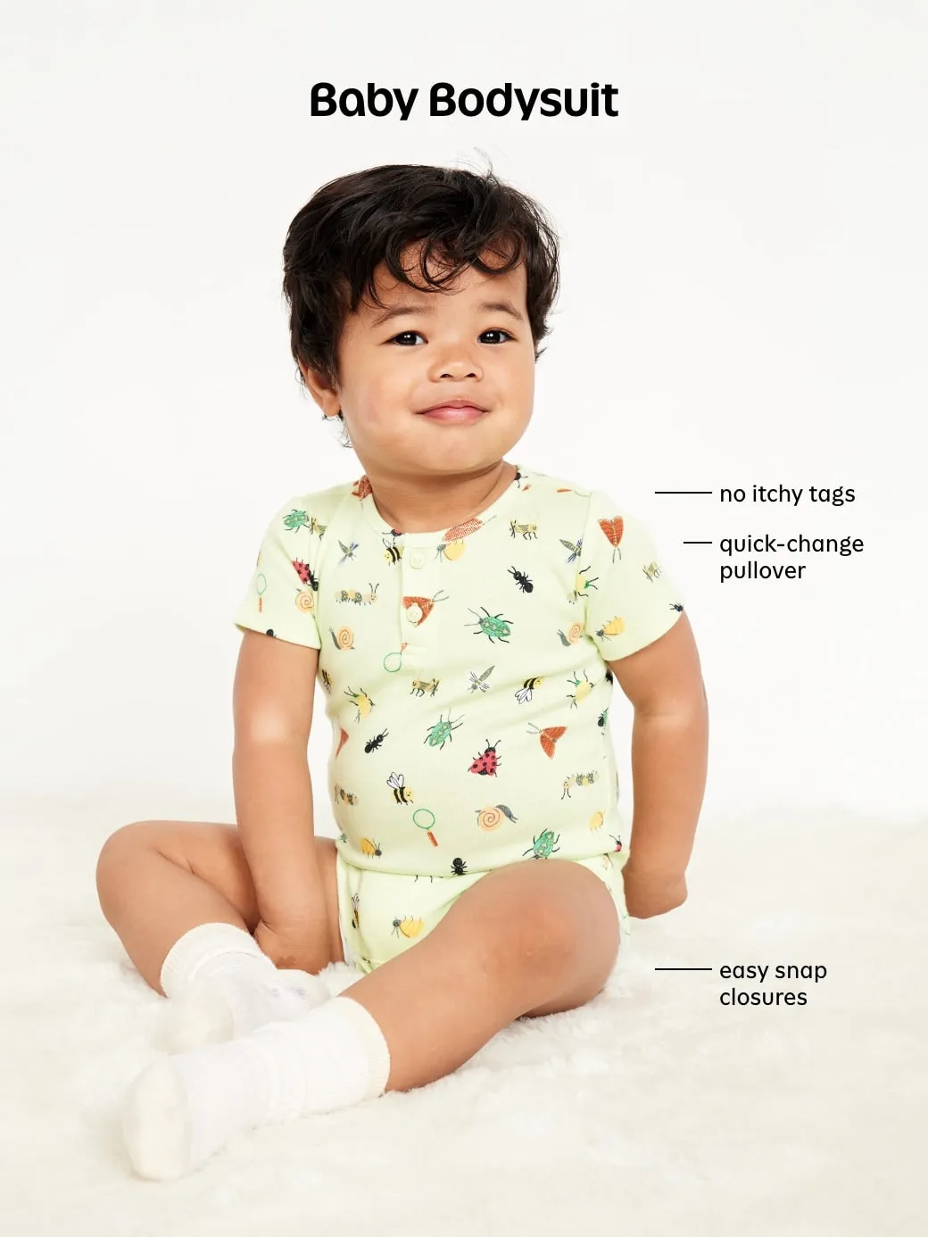 Unisex Short-Sleeve Bodysuit 5-Pack for Baby Old-Navy