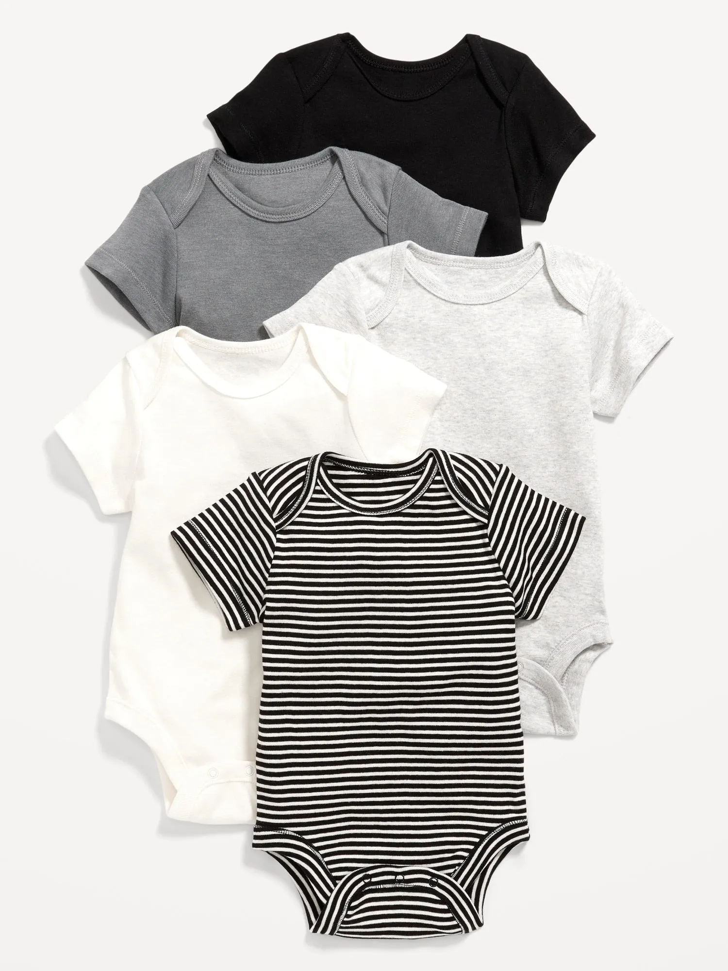 Unisex Short-Sleeve Bodysuit 5-Pack for Baby Old-Navy