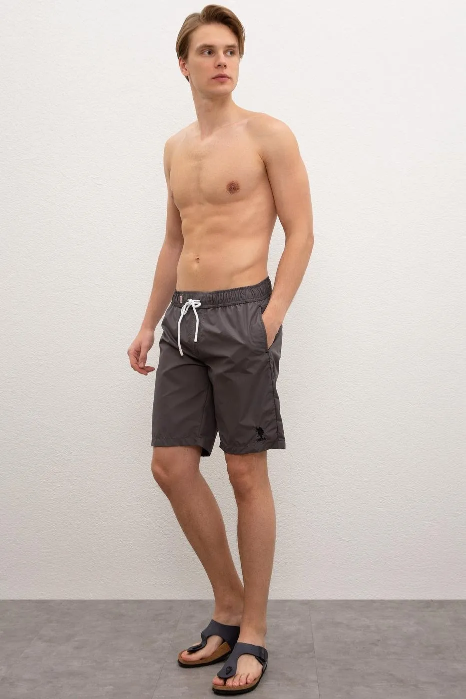 US Polo Assn. Long Swim Short USPA Logo - Men
