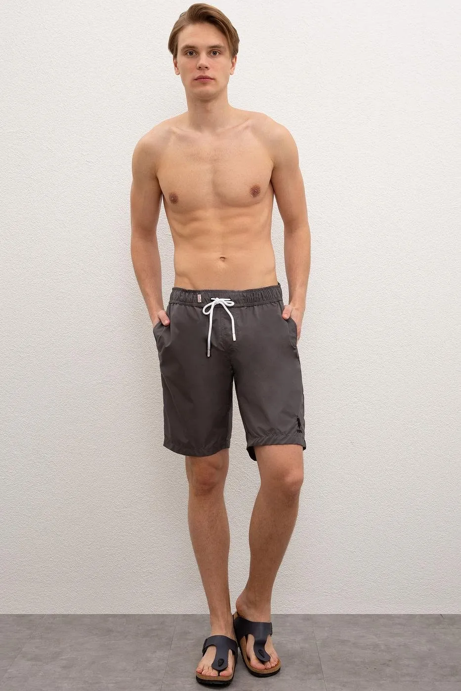 US Polo Assn. Long Swim Short USPA Logo - Men
