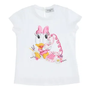 White Daisy Duck T-shirt