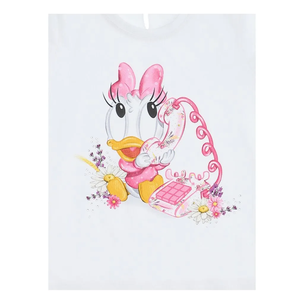 White Daisy Duck T-shirt