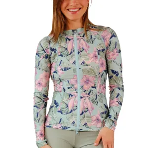 Women's Long Sleeve Full Zip Rash Guard