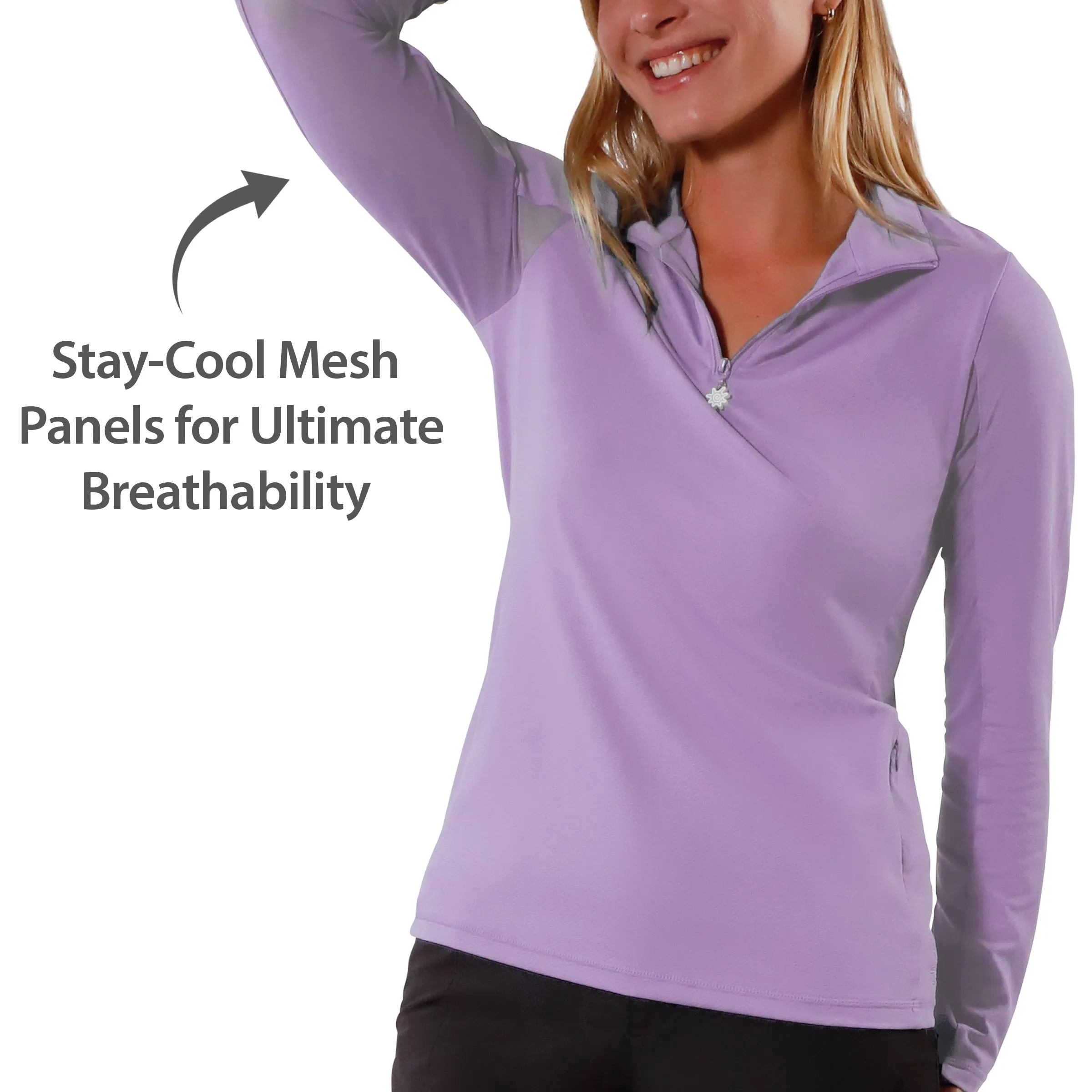 Women's Quarter Zip Vented Sun Shirt