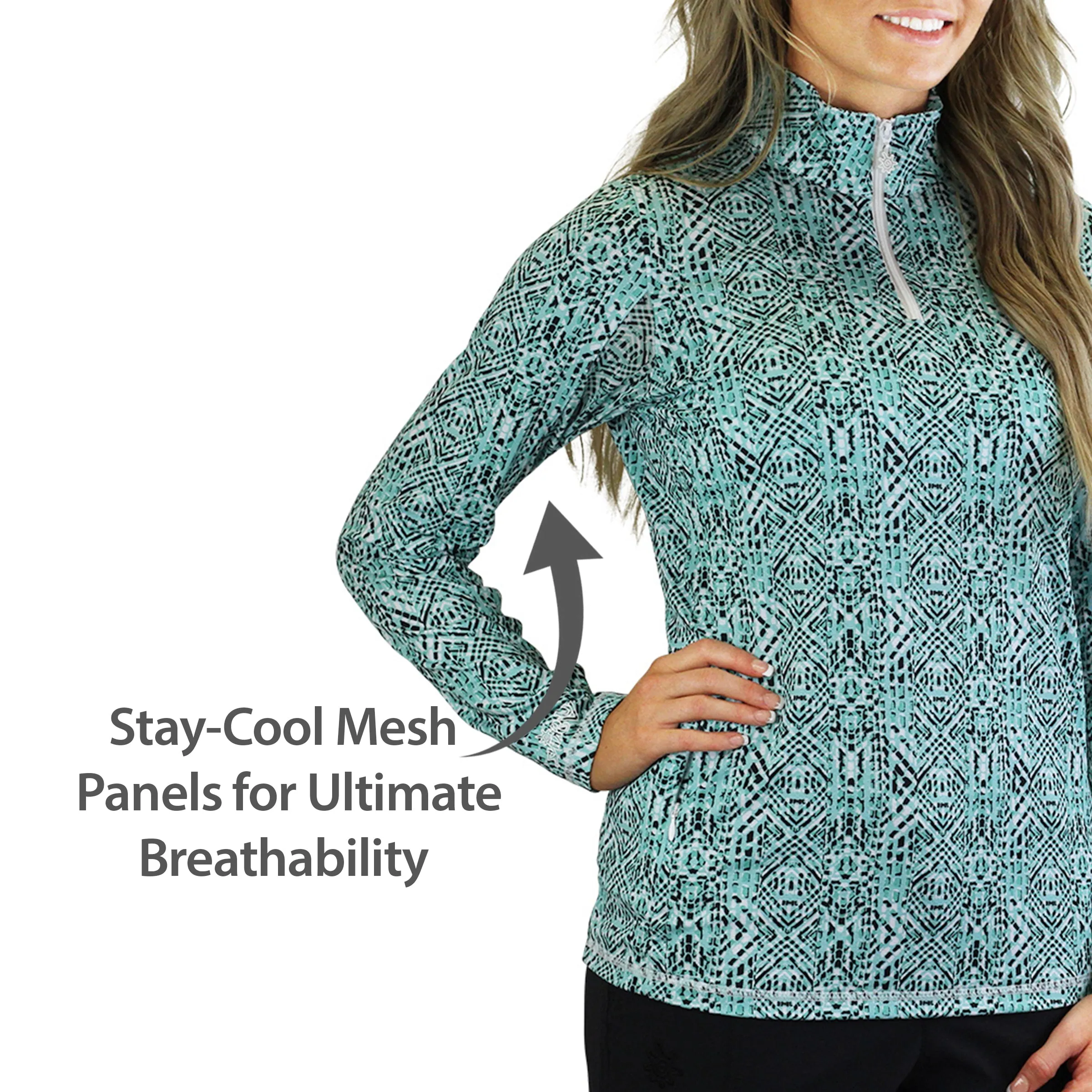 Women's Quarter Zip Vented Sun Shirt