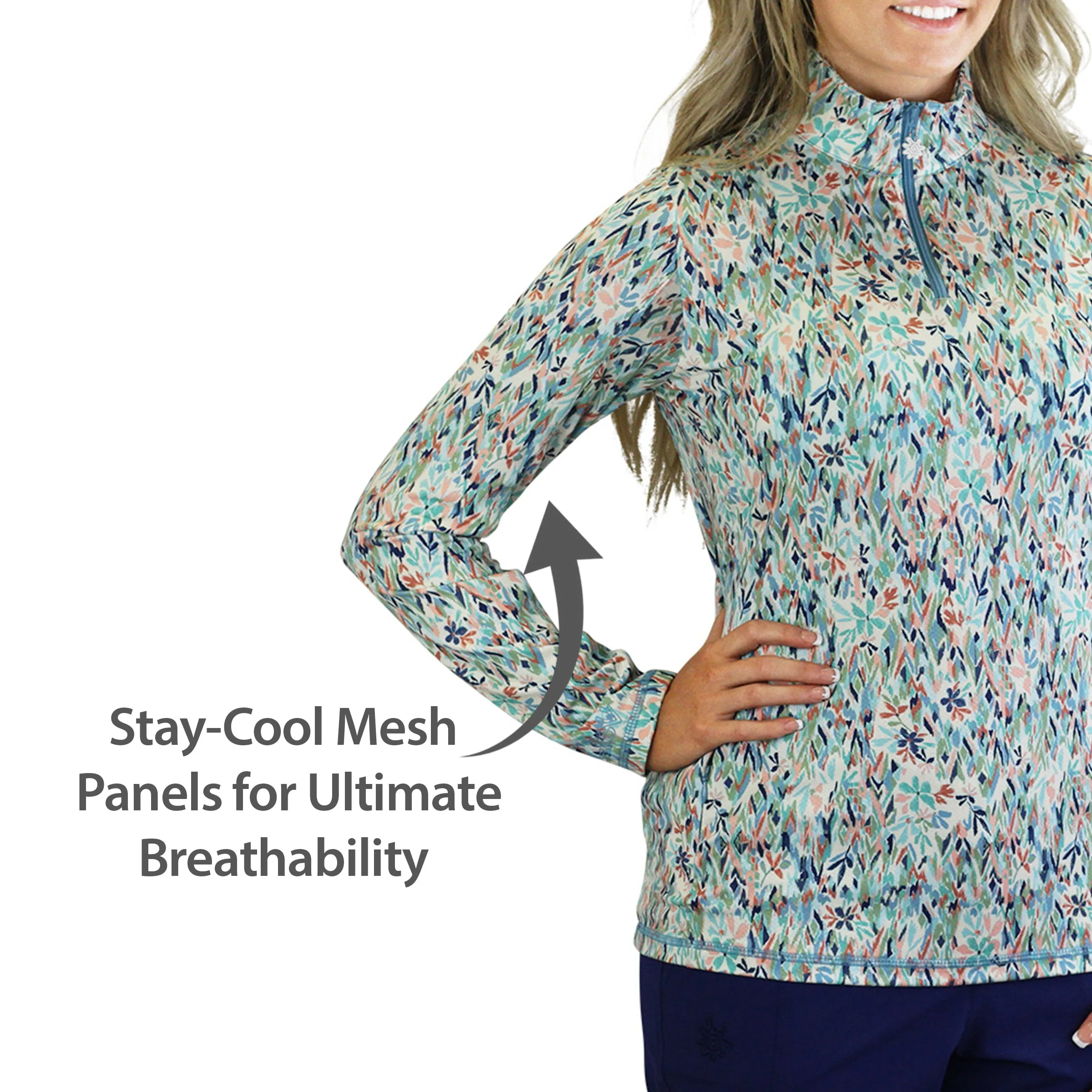 Women's Quarter Zip Vented Sun Shirt