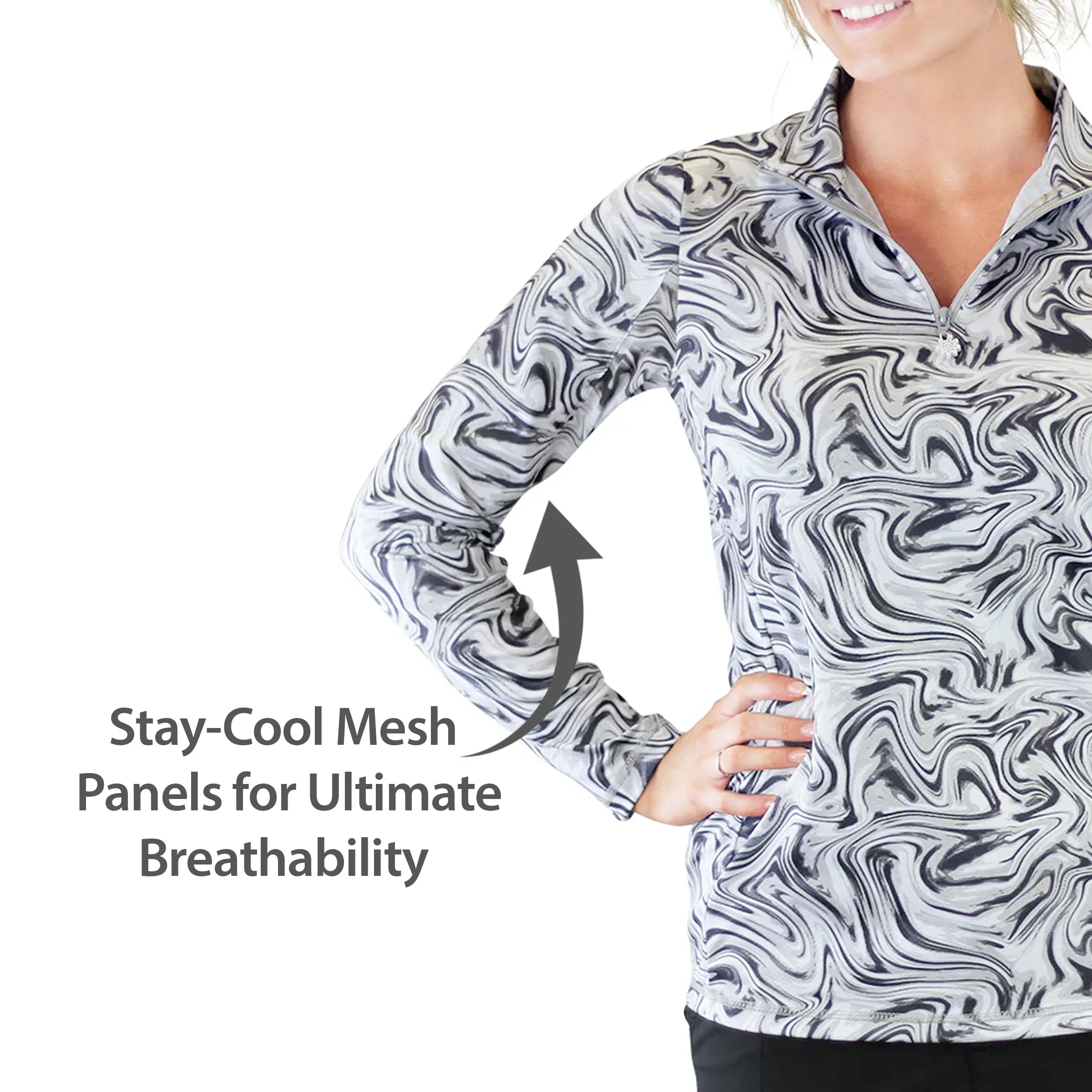 Women's Quarter Zip Vented Sun Shirt